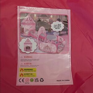 Pink Princess Castle Play Tent & Ball Pit - Home Party Supplies